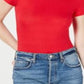 Free People Women's Baby Ribbed Tee Red Size Medium