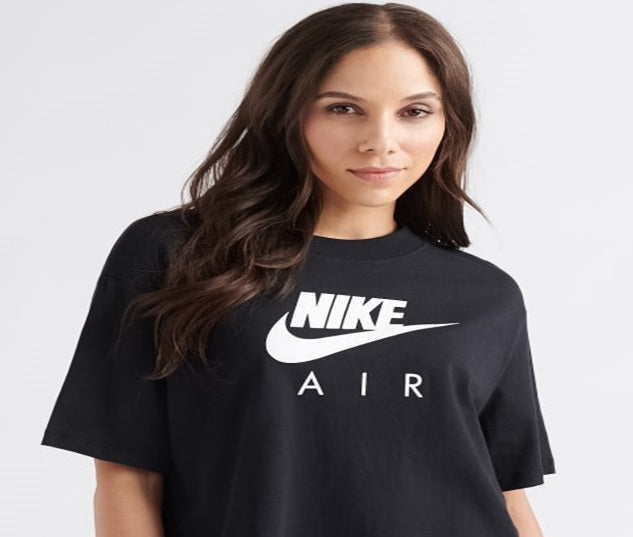 Nike Women's Sportswear Air Tee Top Black Black Size M
