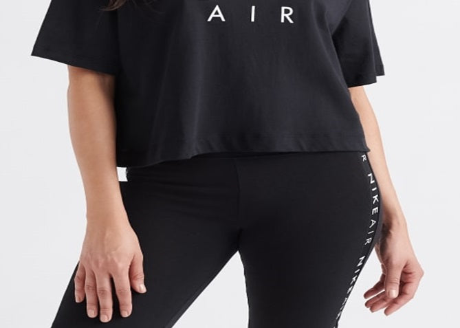 Nike Women's Sportswear Air Tee Top Black Black Size M