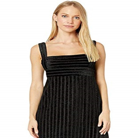 Free People Women's Slitted Sleeveless Sheath Dress Black Size Large