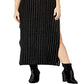 Free People Women's Slitted Sleeveless Sheath Dress Black Size Large