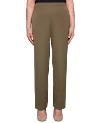 Alfred Dunner Women's Cedar Canyon Pull on Pants Green Size 14P
