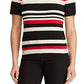 Ralph Lauren Striped Cotton-Blend Top Women's Clothing Black Size M