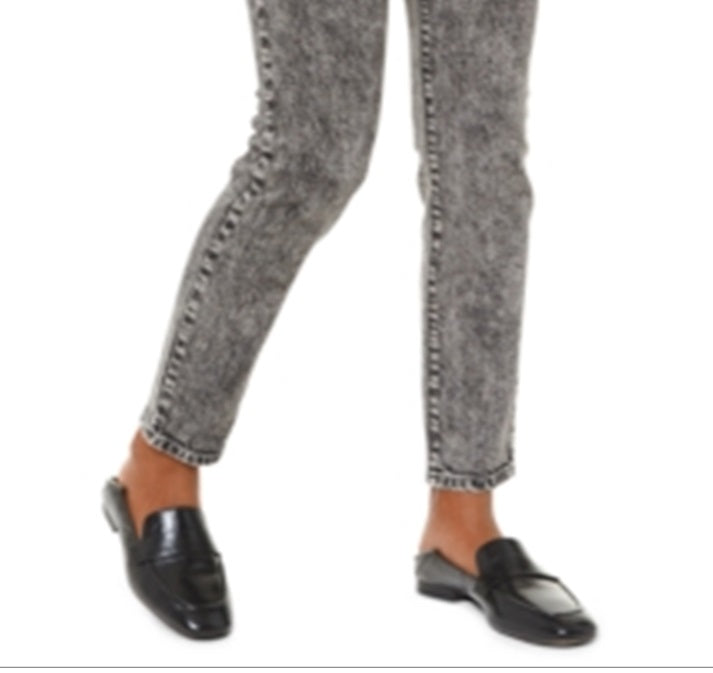 Michael Kors Women's High Rise Acid Wash Skinny Jeans Black Size 14