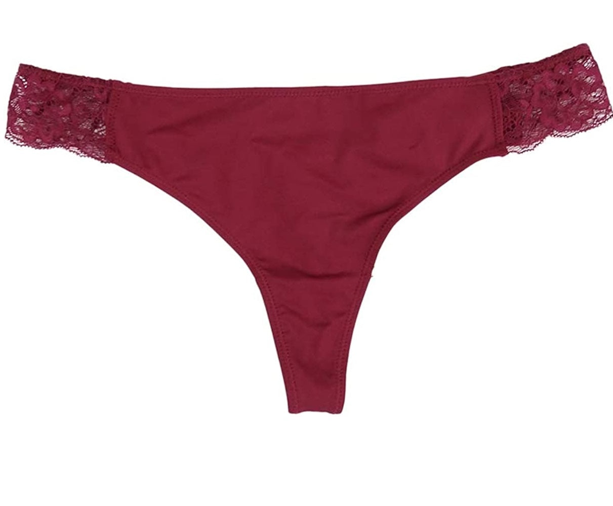 INC Women's Intimates Solid Everyday Underwear Maroon Size Small