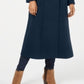 Forecaster Women's Notched Collar Maxi Walker Coat Blue Size 18