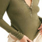 Free People Girl's Army Bloom Henley Green Size Medium