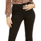 INC International Concepts Women's Zebra Embellished Curvy Skinny Jeans Black Size 4