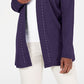 Karen Scott Women's Cotton Studded Open Front Cardigan Blue Size XX-Large