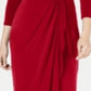 Charter Club Women's Hardware Faux Wrap Dress Red Size X-Small