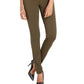 Style & Co Women's Curvy Seamed Ponte Knit Pants Green Size 14