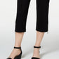 JM Collection Women's Cropped Zipper Trim Pants Black Size Petite L