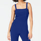INC International Concepts Women's Sleeveless Wide Leg Party Jumpsuit Blue Size 14P