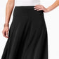JM Collection Women's Mesh Hem a Line Skirt Black Size Small