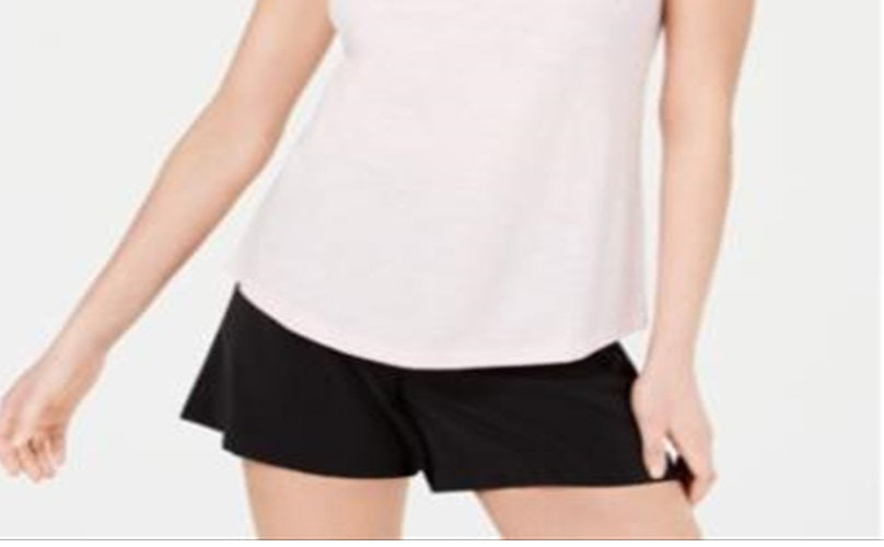 Maison Jules Women's V Neck Patch-Pocket T-Shirt Pink Size X-Large