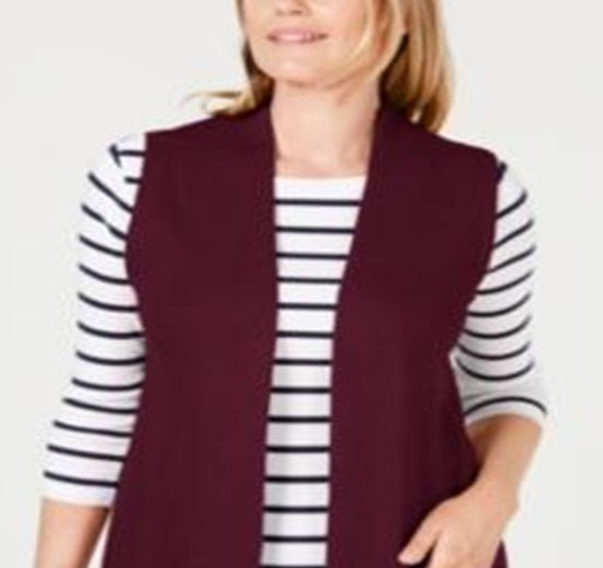 Karen Scott Women's Sweater Vest Red Size Medium