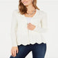 Charter Club Women's Open Front Cardigan White Size Small