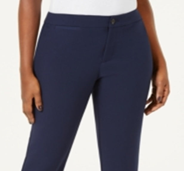 Charter Club Women's Straight Leg Pants Blue Size 4 Petite