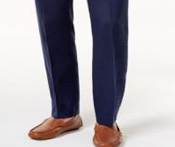 Ralph Lauren Men's Professional Flat Front Linen Pants Blue Size 42X30