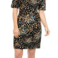 Alfani Women's Printed Sheath Dress Black Size 16