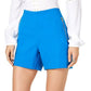 INC International Concepts Women's Polished Zip Bermuda Shorts Blue Size 12