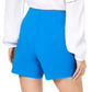 INC International Concepts Women's Polished Zip Bermuda Shorts Blue Size 12