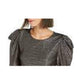 INC International Concepts Women's Puff-Sleeve Shine Top  Black Size XL