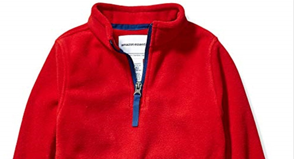 Amazon Essentials Boy's Polar Fleece Quarter Zip Pullover Jacket Red Size XX-Large