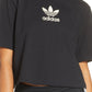 Adidas Women's Large Trefoil Tee Black Size Small