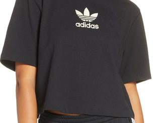 Adidas Women's Large Trefoil Tee Black Size Small