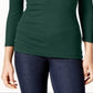 INC International Concepts Women's Ribbed Top Green Size Large