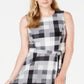 Charter Club Women's Plaid MIDI Dress Black Size -Petite L