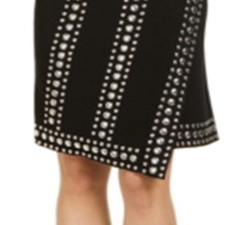 INC International Concepts Women's Studded Wrap Skirt  Black Size M