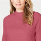 Karen Scott Women's Mock Neck Sweater Pink Size Petite L