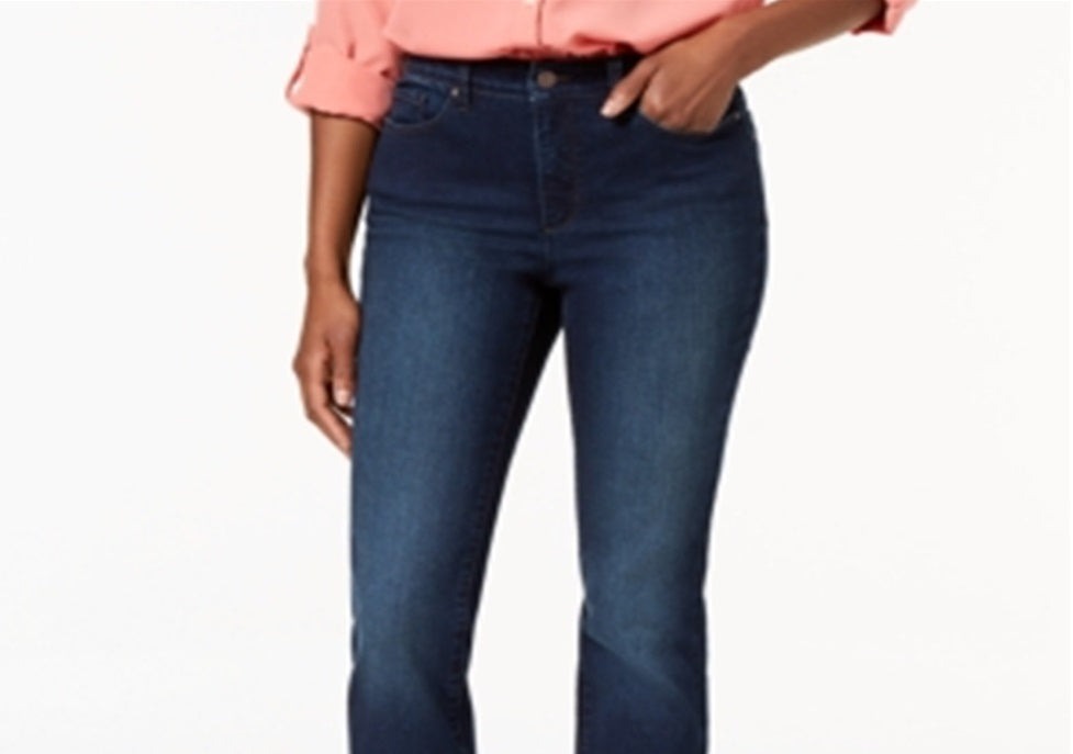 Charter Club Women's Petite Lexington Straight-Leg Jeans  Blue Size 10 P