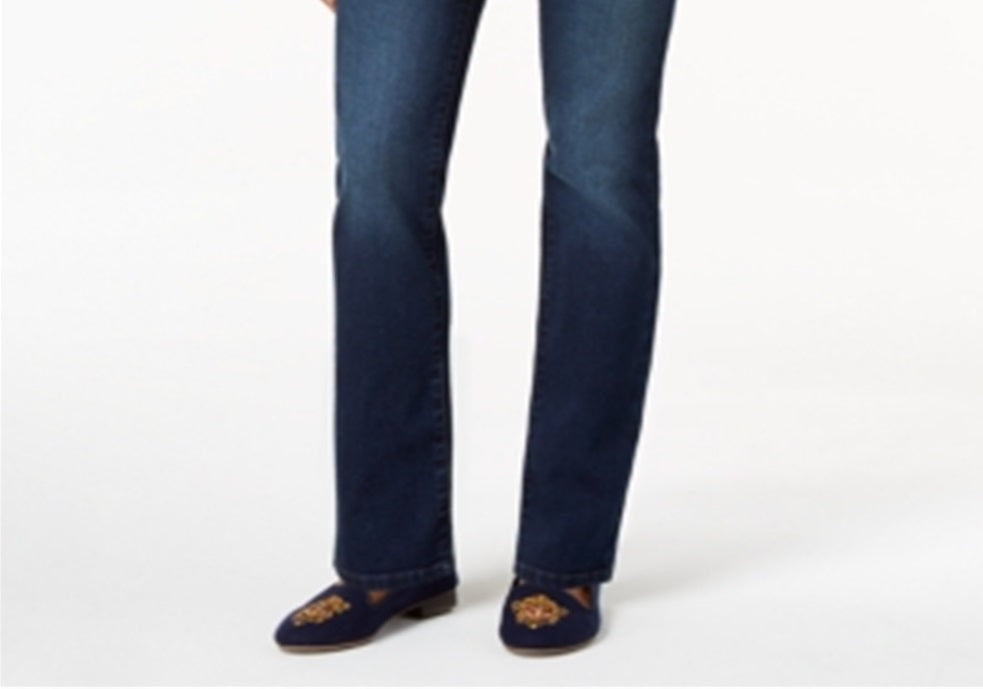 Charter Club Women's Petite Lexington Straight-Leg Jeans  Blue Size 10 P