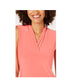 Anne Klein Women's Sleeveless Pleated V-Neck Top Cape Cod Size XXL