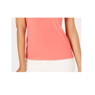 Anne Klein Women's Sleeveless Pleated V-Neck Top Cape Cod Size XXL