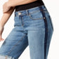 INC International Concepts Women's Contrast Trim Cuffed Denim Shorts Blue Size 16 Petite