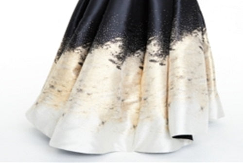 Glamour by Terani Junior's One Shoulder Metallic Mikado Gown Black Size 4