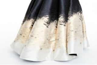 Glamour by Terani Junior's One Shoulder Metallic Mikado Gown Black Size 4