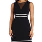 R & M Richards Women's Embellished Sleeveless Illusion Neckline Maxi Formal Drop Waist Dress Black Size 10 Petite
