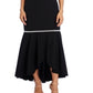 R & M Richards Women's Embellished Sleeveless Illusion Neckline Maxi Formal Drop Waist Dress Black Size 10 Petite