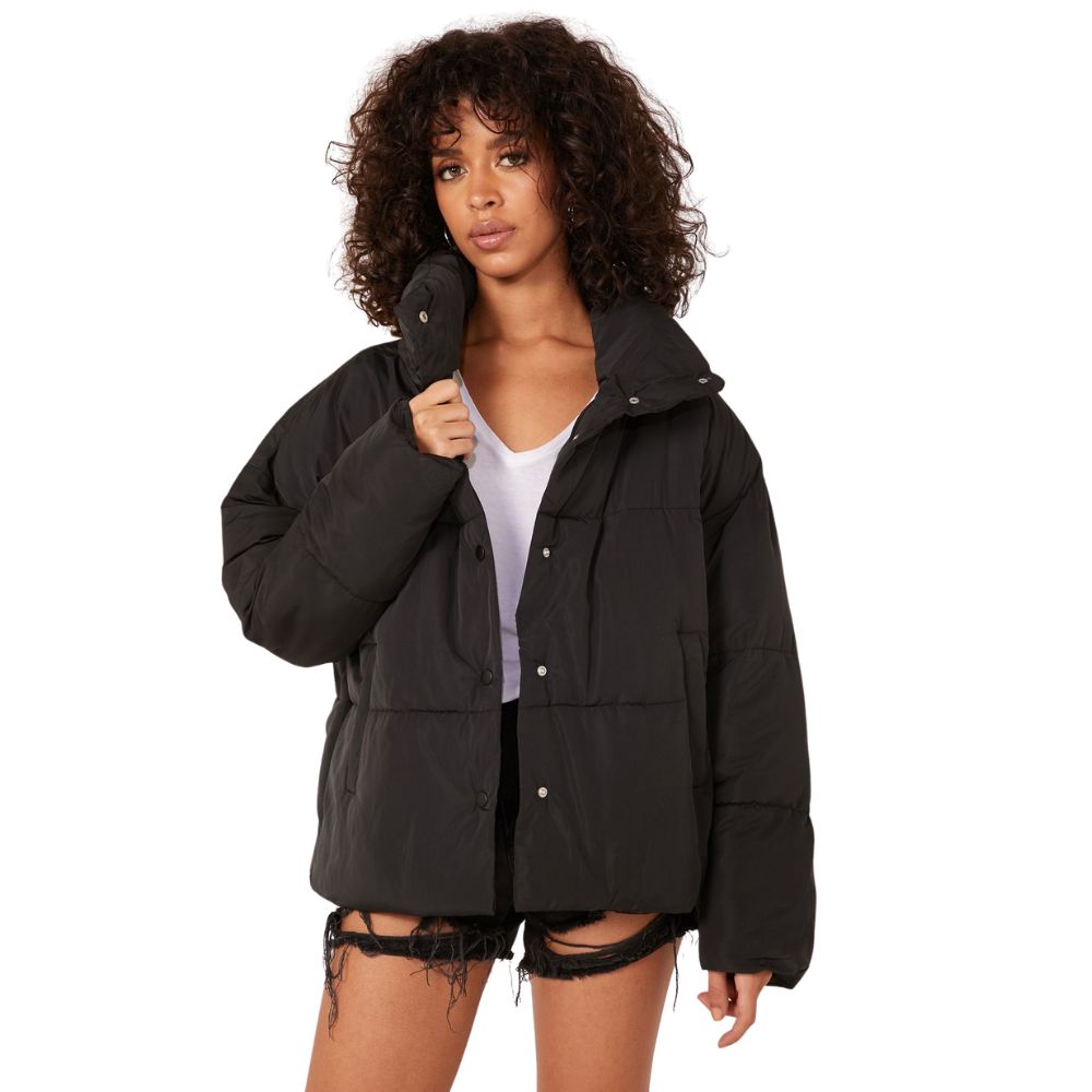 Free People Women's Weekender Puffer Coat -Blue Size S