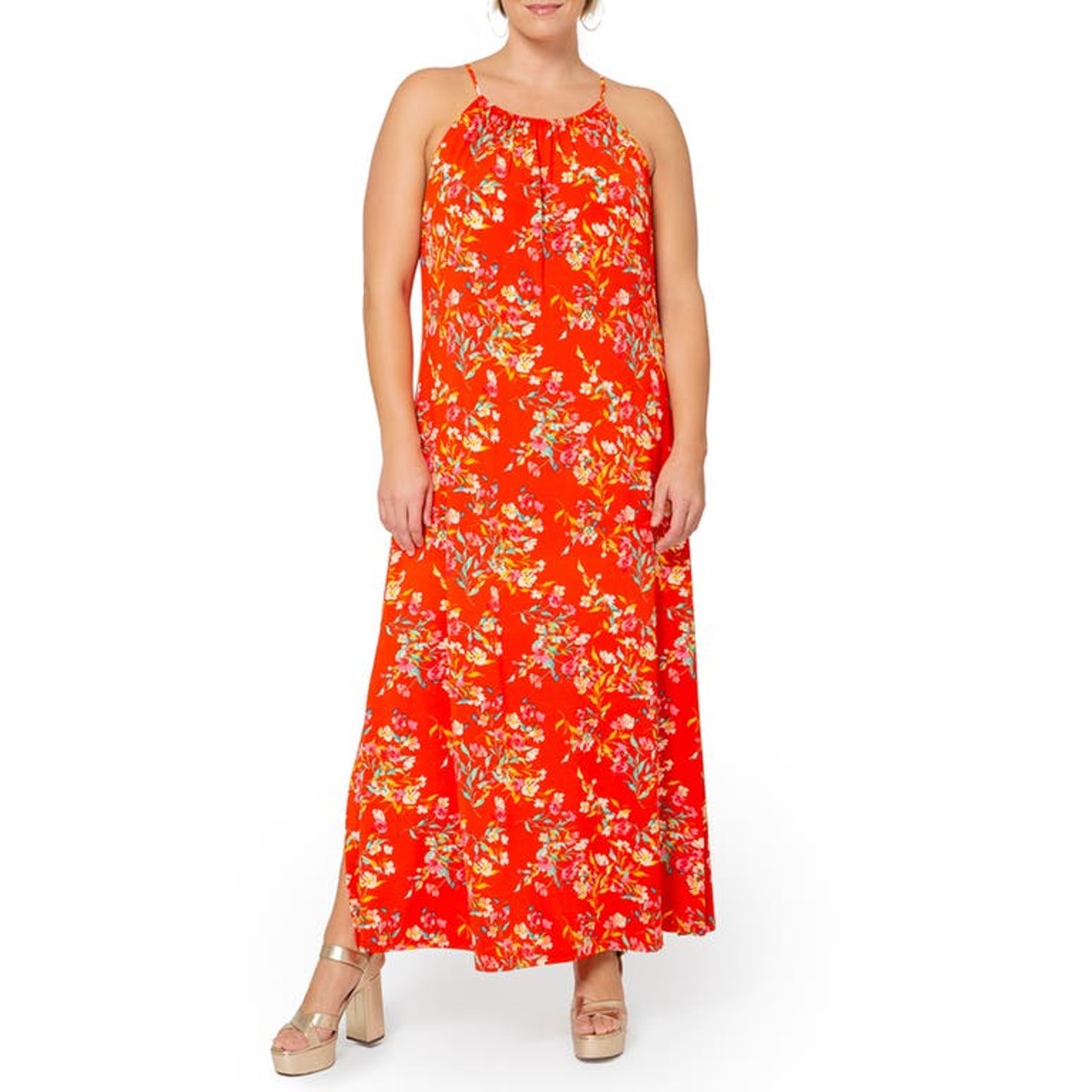 Leota Cameron Floral Maxi Dress in Wcfg - Watercolor Floral
