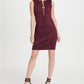 DKNY Women's Suede Ponte Combo Logo Zi Cabarnet 12