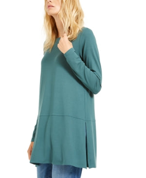 Eileen Fisher Women's Boat-Neck Tunic Green Size L