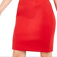 Calvin Klein Women's Cap Sleeve Above the Knee Sheath Dress Red Size 14