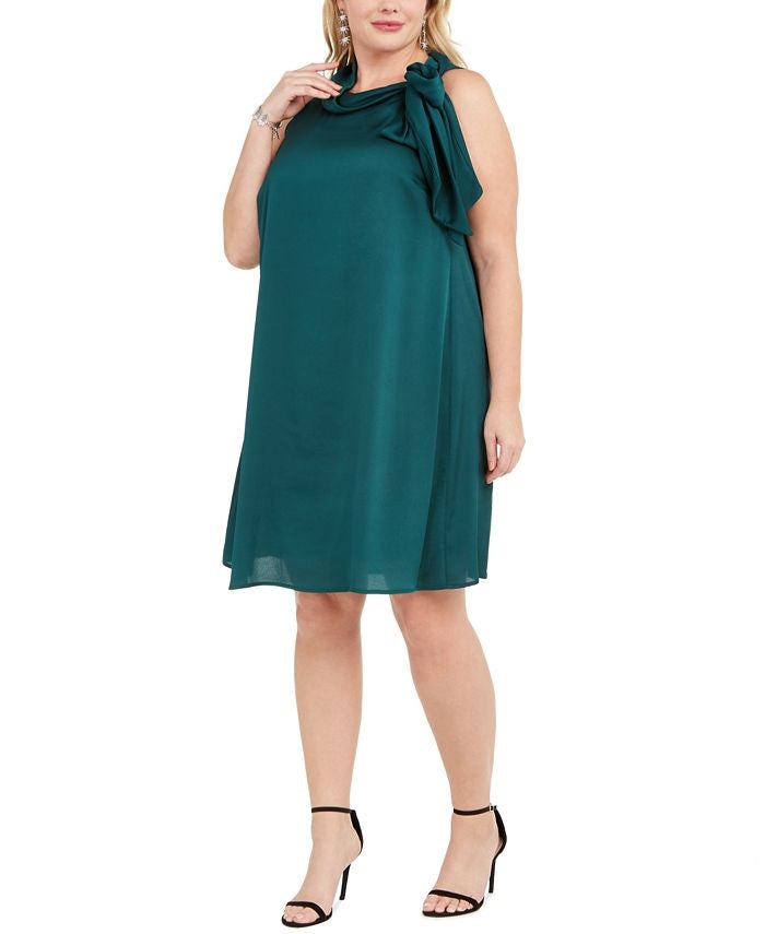 Robbie Bee Women's Sleeveless Fit Flare Evening Dress Green Size 10 Petite