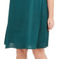 Robbie Bee Women's Sleeveless Fit Flare Evening Dress Green Size 10 Petite
